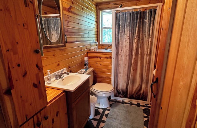 Cute cabin on Big Pine Lake with a large fenced yard and lake access