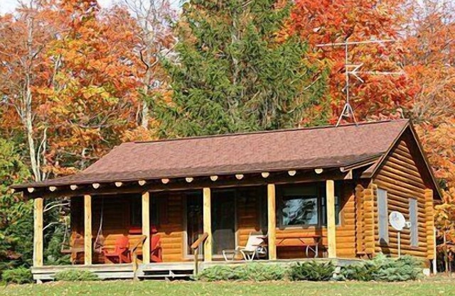 CABINA DE REGISTRO LINDO CON FRONTERA COMPARTIDA EN TORCH LAKE