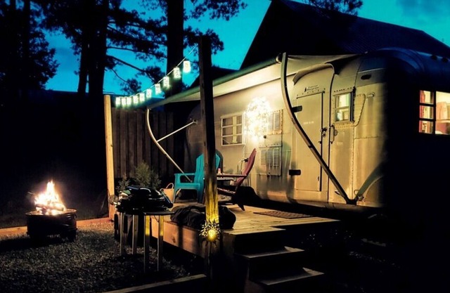 Cute Vintage Camper in a fun farm setting