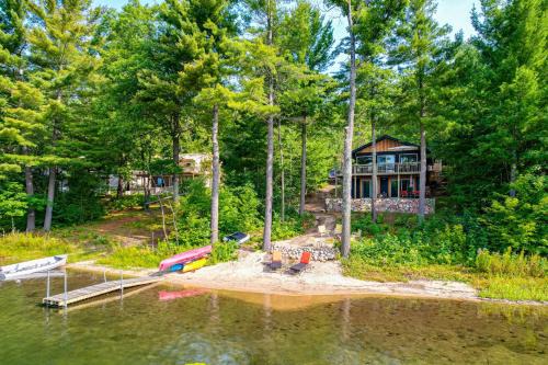 Deck and Fire Pit Beachfront Home in Gaylord!