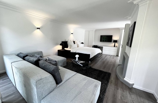 Design studio with pool and sauna