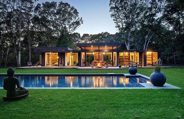 Impecablemente diseñado modernista Amagansett inicio - Publicado en Elle Decor