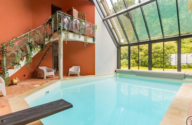 Casa independiente con piscina compartida y terraza en Cherburgo