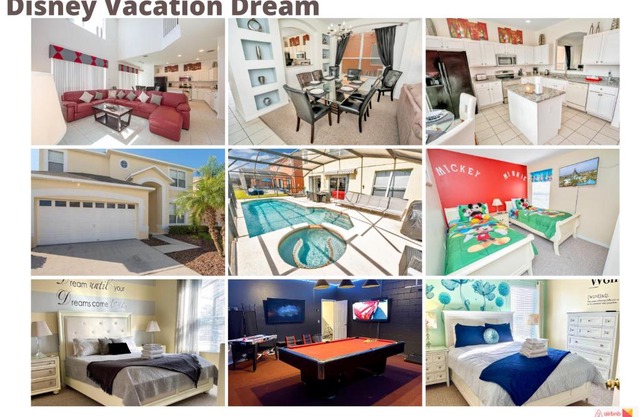 Disney Dream with Hot Tub, Pool, Xbox, Games Room, Lakeview, 10 min to Disney, Clubhouse