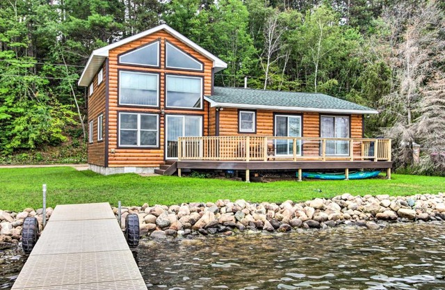 Dock and Fire Pit Shamineau Lake Retreat!