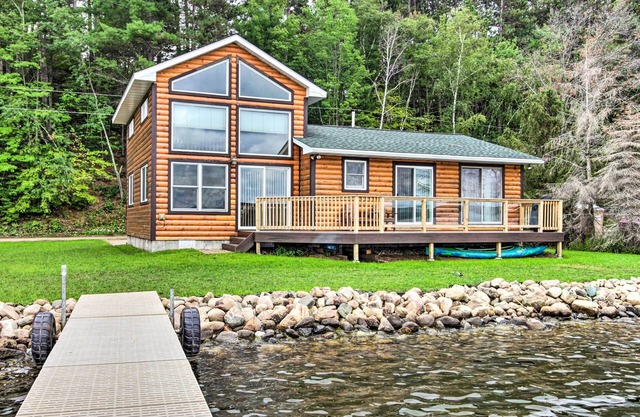 Dock & Fire Pit: Shamineau Lake Retreat!