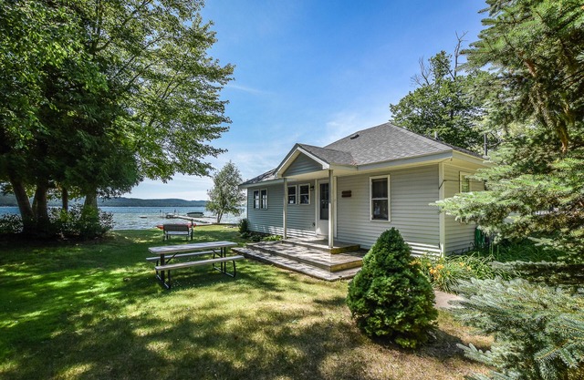 Dog-friendly and lakefront home with firepit close to restaurants and shops