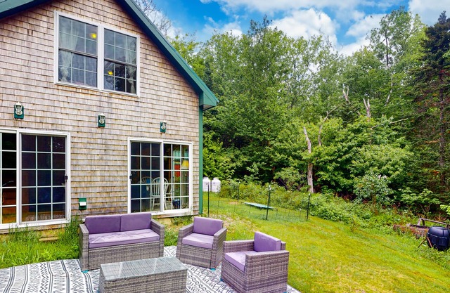 Dog-friendly home in the trees with ocean view & patio - near Fort Point
