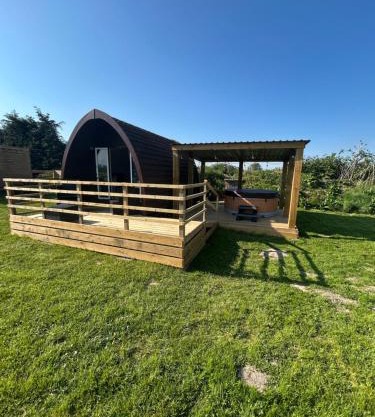 Dolafon luxury glamping pod 1 with hot tub