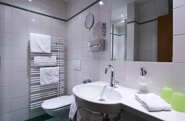 Habitación doble con ducha o Baño, aseo - Brandstätter, restaurante del hotel