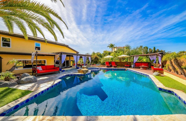 Dreamy SoCal home near the beach with pool, hot tub, pool table, grill & firepit
