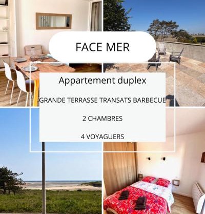 Duplex, terrasse, vue mer, 30m plage