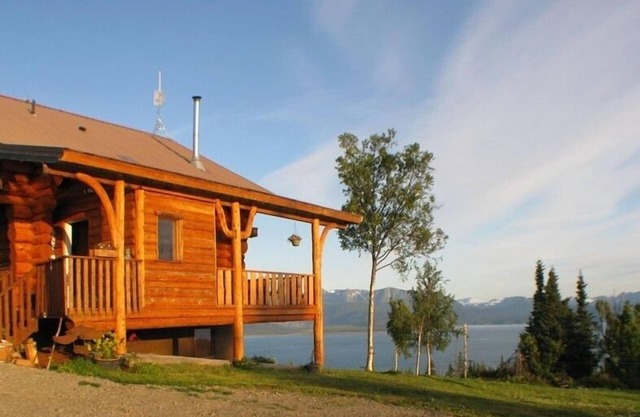 Las águilas descansan en la granja Kilcher Family Homestead en Alaska, la última frontera de la bahía de Kachemak