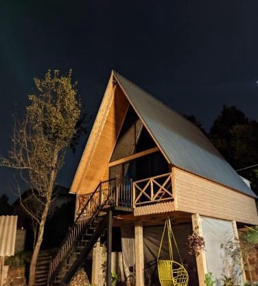Eco house sunset