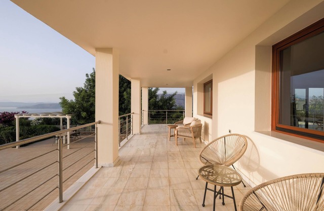 Elegant pool villa close to Chania with amazing mountain and bay view.