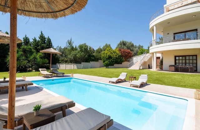 Elegant Rhodes Villa | Villa Themis | 5 Bedrooms | Private Pool | Furnished Terrace | Modern Design and Stylish Amenities | Parking Area | Koskinou