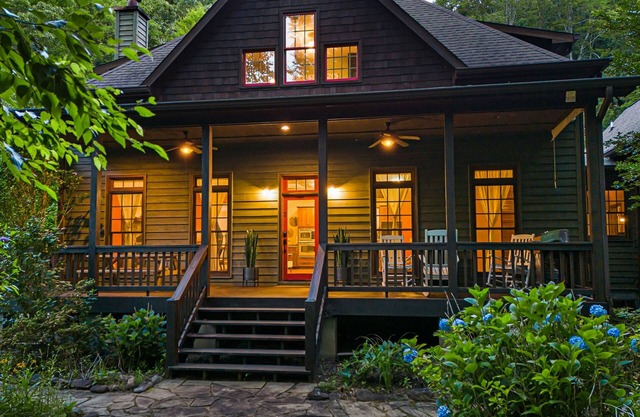 Embrace nature's beauty in the Great Smoky Mountains with patio