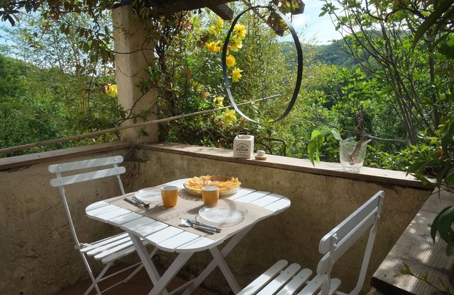 En Pleine Forêt Avec vue sur le Château, Appartement Dans mas en Pierre