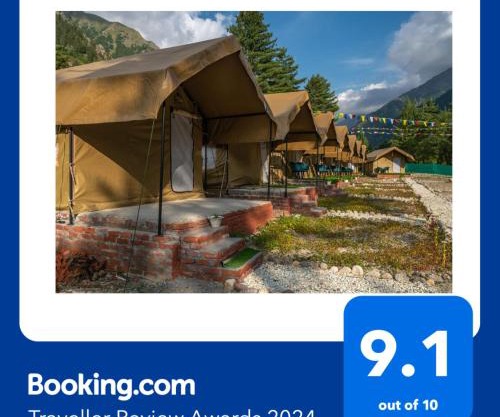 Escape Adventure Camps By Escape Stays, Luxury Swiss Camps by Glacier water Stream, Complimentary Bonfire, Travelers Award winner from Last 4 Years