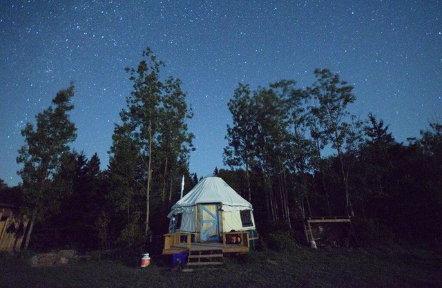 Escape to Nature: Cozy Yurt on a Heritage Farm with Trails, Pond, & Sauna