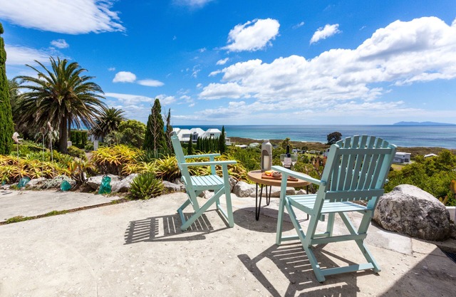 European escape, ocean views and terrace garden.