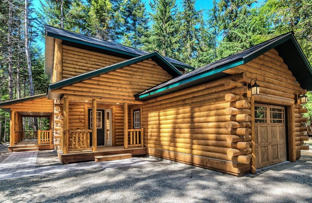 Experimente LOG HOME cerca del esquí de Crystal Mountain y Rainer Nat'l Park