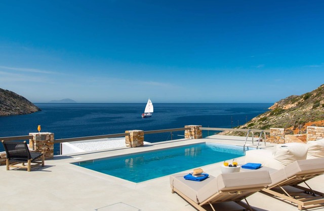 Exquisite Sifnos Villa | Villa Celeste| Furnished Terrace with Private Pool | Breathtaking Sea & Sunset Views | 2 Bedrooms | Kamares