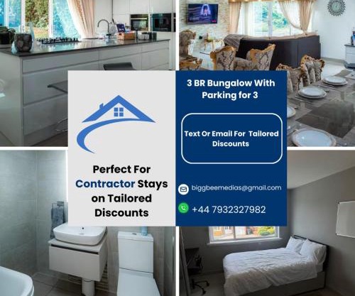 Family & Contractors 3 BR Bungalow Cot Garden Netflix Coffee Station