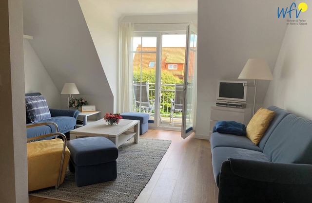 Family-friendly apartment with balcony, terrace and sea view!
