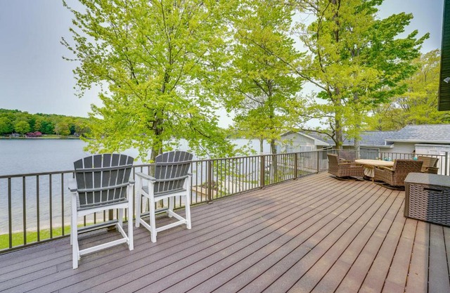 Family Home on Crystal Lake with Private Beach!