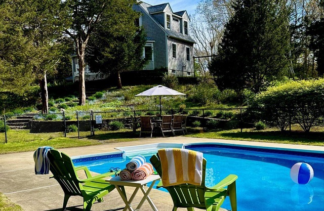 Farmhouse with pool and private beach access