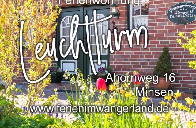 Ferien im Wangerland Ferienwohnung LEUCHTTURM Minsen Schillig Hund Pool Sauna