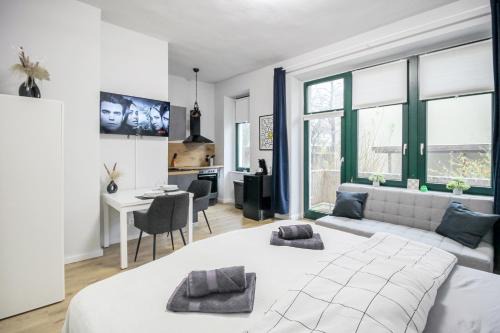 Ferienwohnung Lorenz mit kostenlosem Parkplatz Netflix Boxspringbett Küche