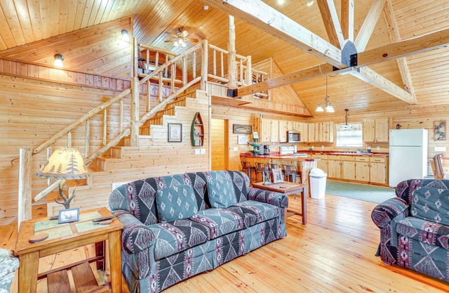 Fire Pit, Screened Deck: Riverfront Ozarks Cabin!