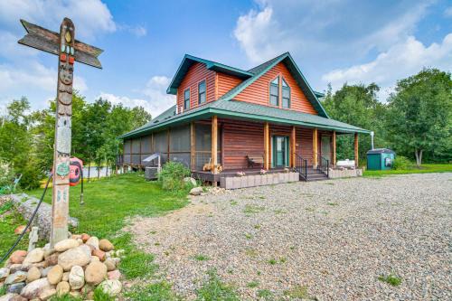 Fish and Swim Lakefront Mora Home on 2 Acres!