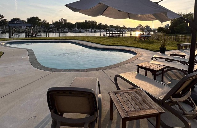 Fish from the dock, swim in the pool, book now.
