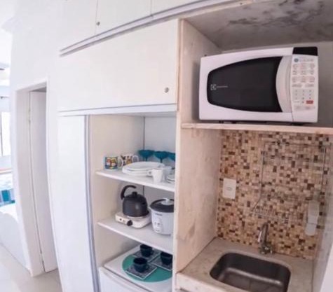 Flat no Apart Hotel Marinas beira mar