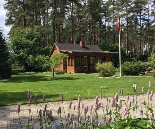 Forest house with outdoor hot tub