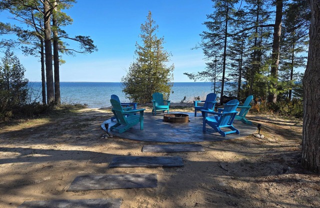 Freighter View: Lake Huron Charm with Modern Comforts Your Home on Lake Huron's Waterfront
