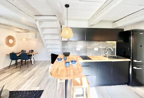 Gîte Appartement-Ocean moderne dans longère avec extérieur