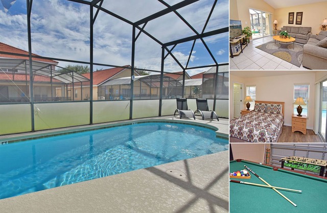 comunidad cerrada, 4 dormitorios, 3 baños villa de la piscina con sala de juegos