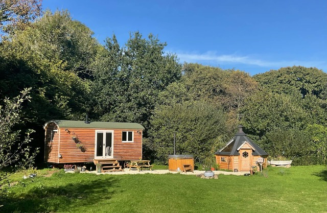 Gillan Creek Retreat is set in a private meadow on the Lizard Peninsula