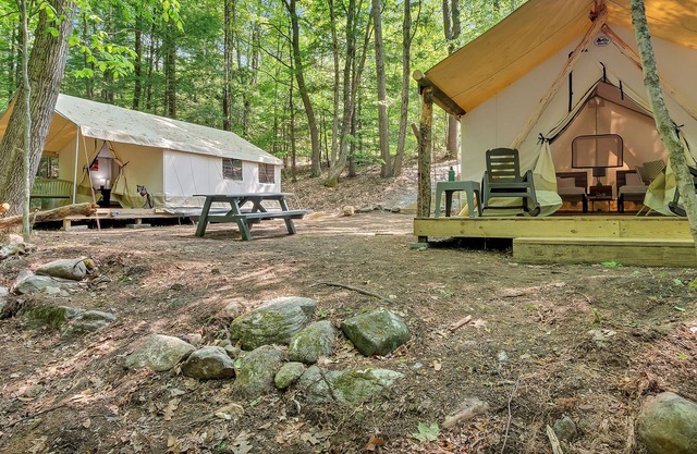 Glamping Tent on 60 acres with stream
