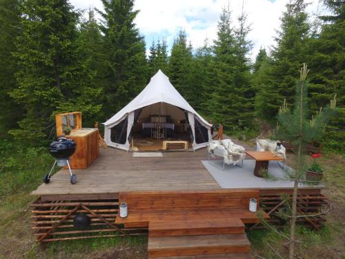 Glamping Tent with amazing view in the forest