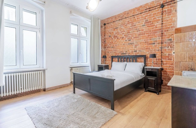 Gliwice Industrial Brick Style Apartment