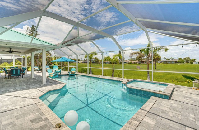 Golf Course-Facing Poolside Oasis in Rotunda West!