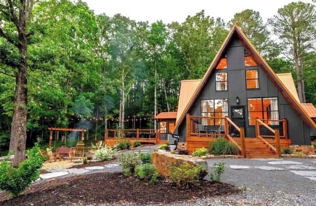 Gorgeous A Frame on 18 private acres.