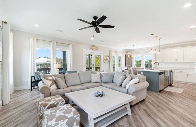 Gorgeous beach home nestled in quiet Fort Morgan;PRIVATE BEACH & GOLF CART