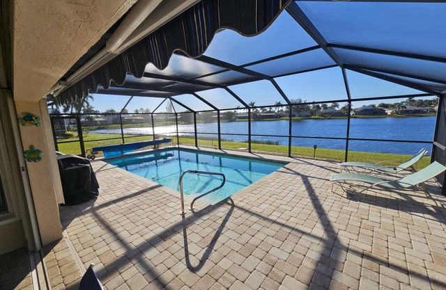 New Listing! Gorgeous lake view with private heated pool! 5 mi to Beach!