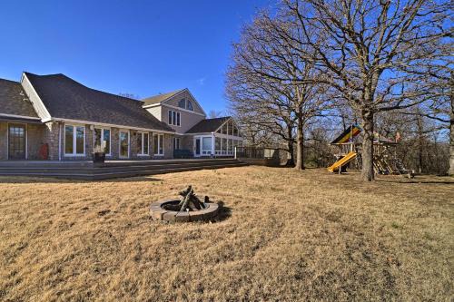 Grand Tulsa Getaway with Private Pond, Dock and Deck